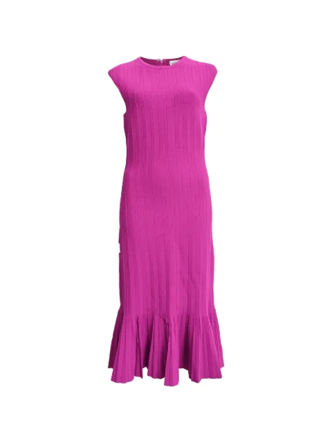 Hervé Léger Pre-Owned vestido midi Bridget de canalé con pliegues 2019