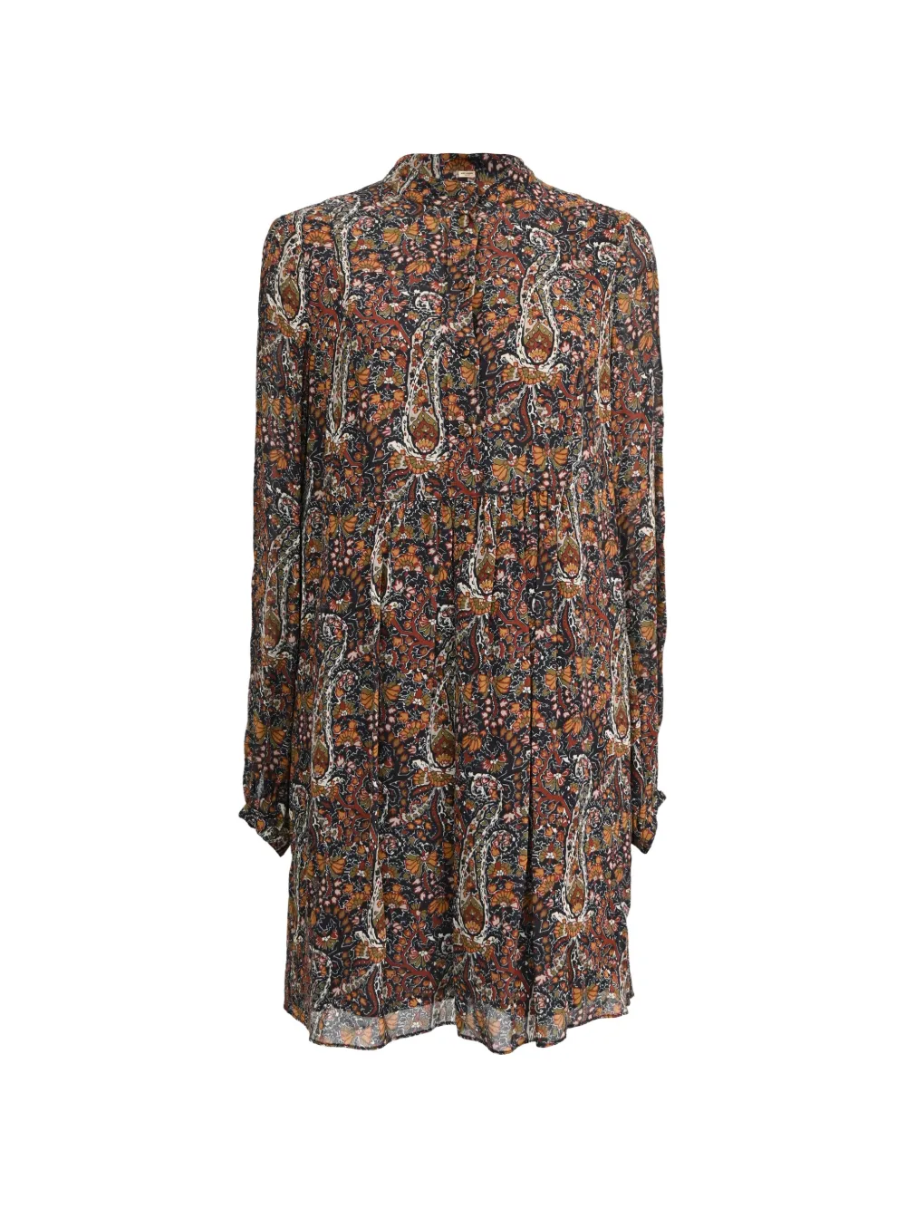 Saint Laurent Pre-Owned 2023 floral paisley tunic mini dress - Schwarz