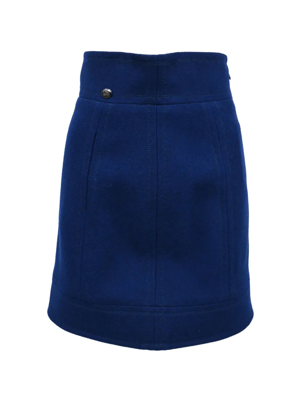 CHANEL Pre-Owned Gonna midi svasata in lana - Blu