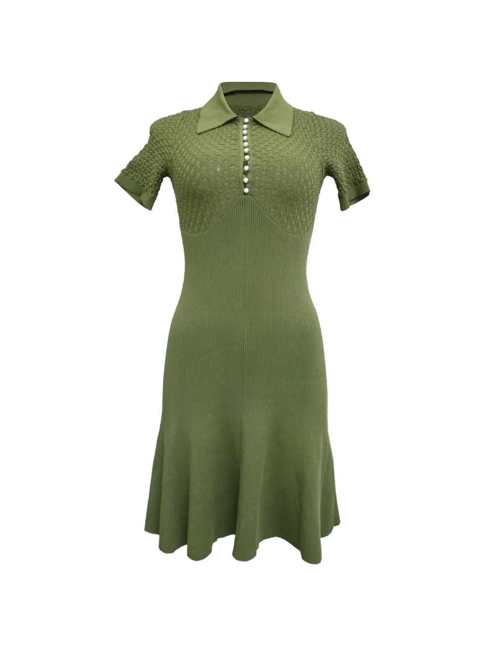 SANDRO Esmila knitted dress - Verde