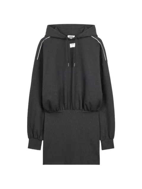 GCDS logo-patch drawstring-hood mini dress