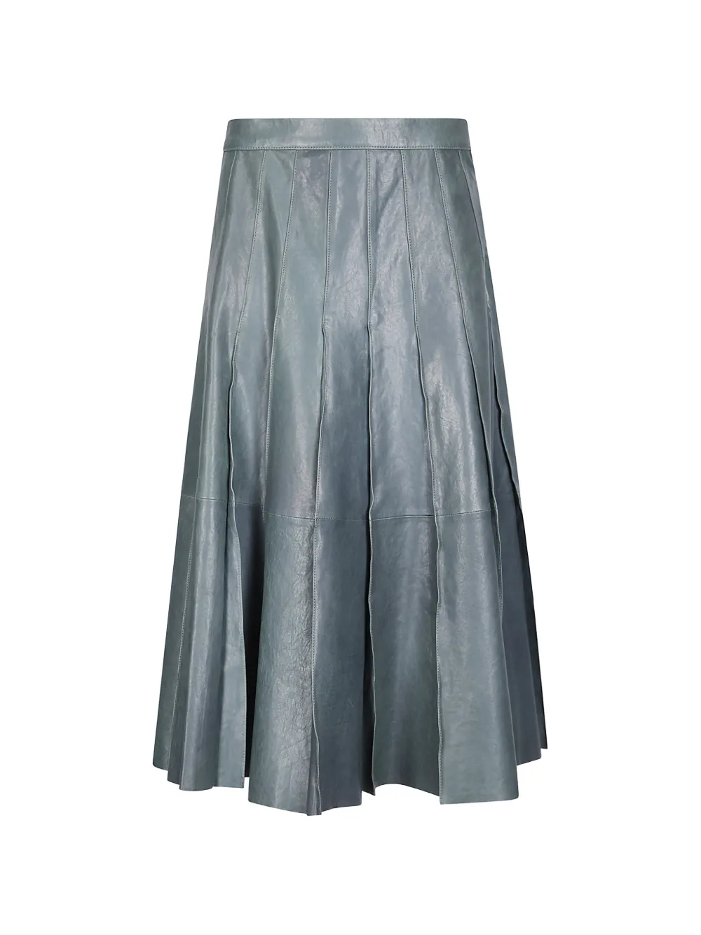 Desa 1972 pleated leather midi skirt - Verde