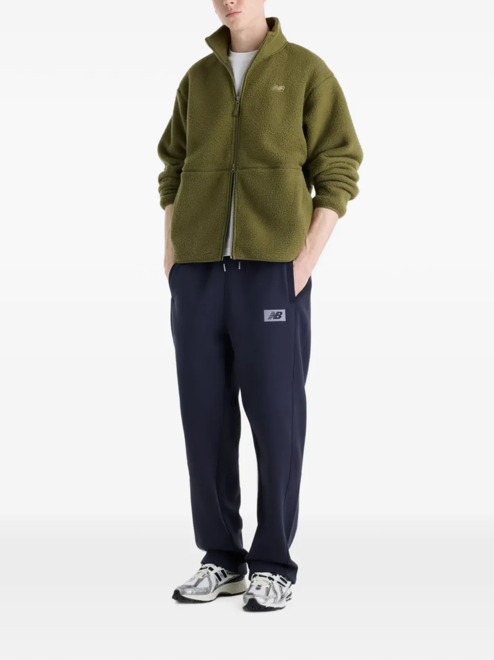 New Balance high-pile jacket Groen
