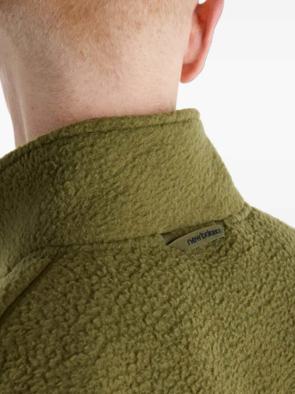 New Balance high-pile jacket Groen