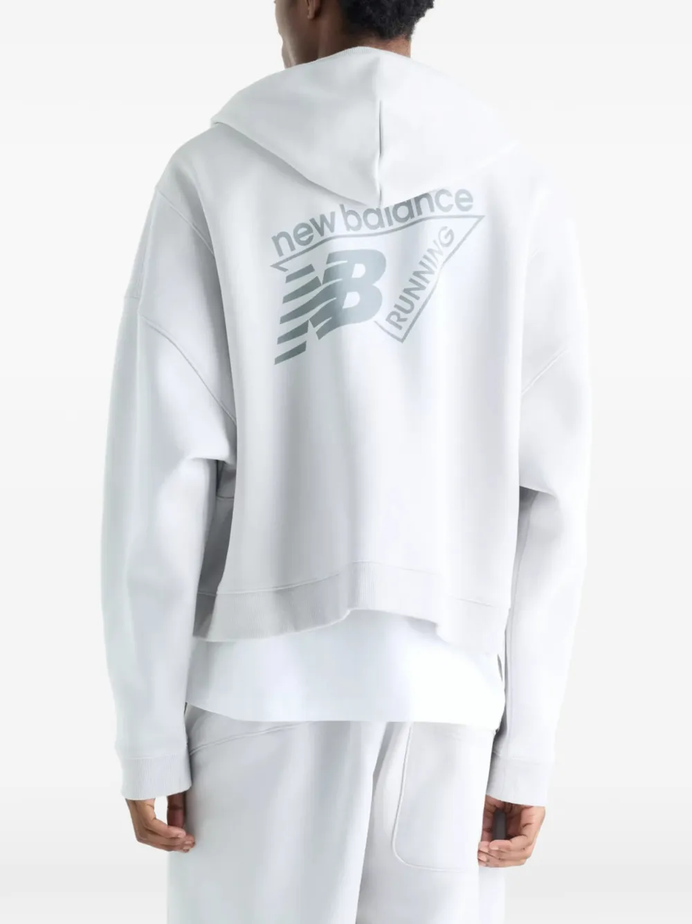 New Balance Athletics Crafted fleece hoodie met rits Grijs