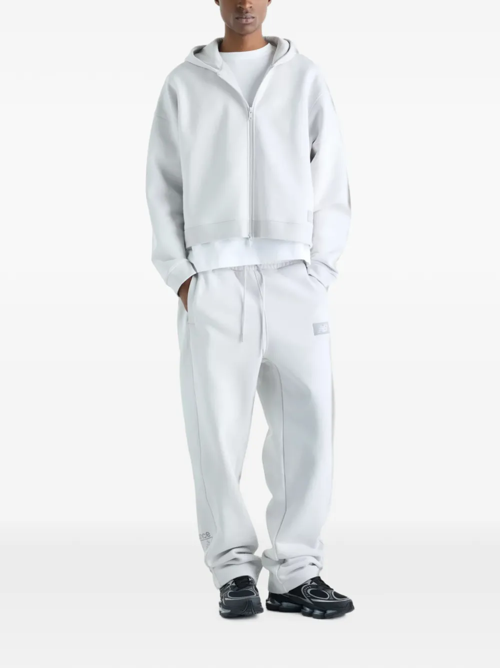 New Balance Athletics Crafted fleece hoodie met rits Grijs