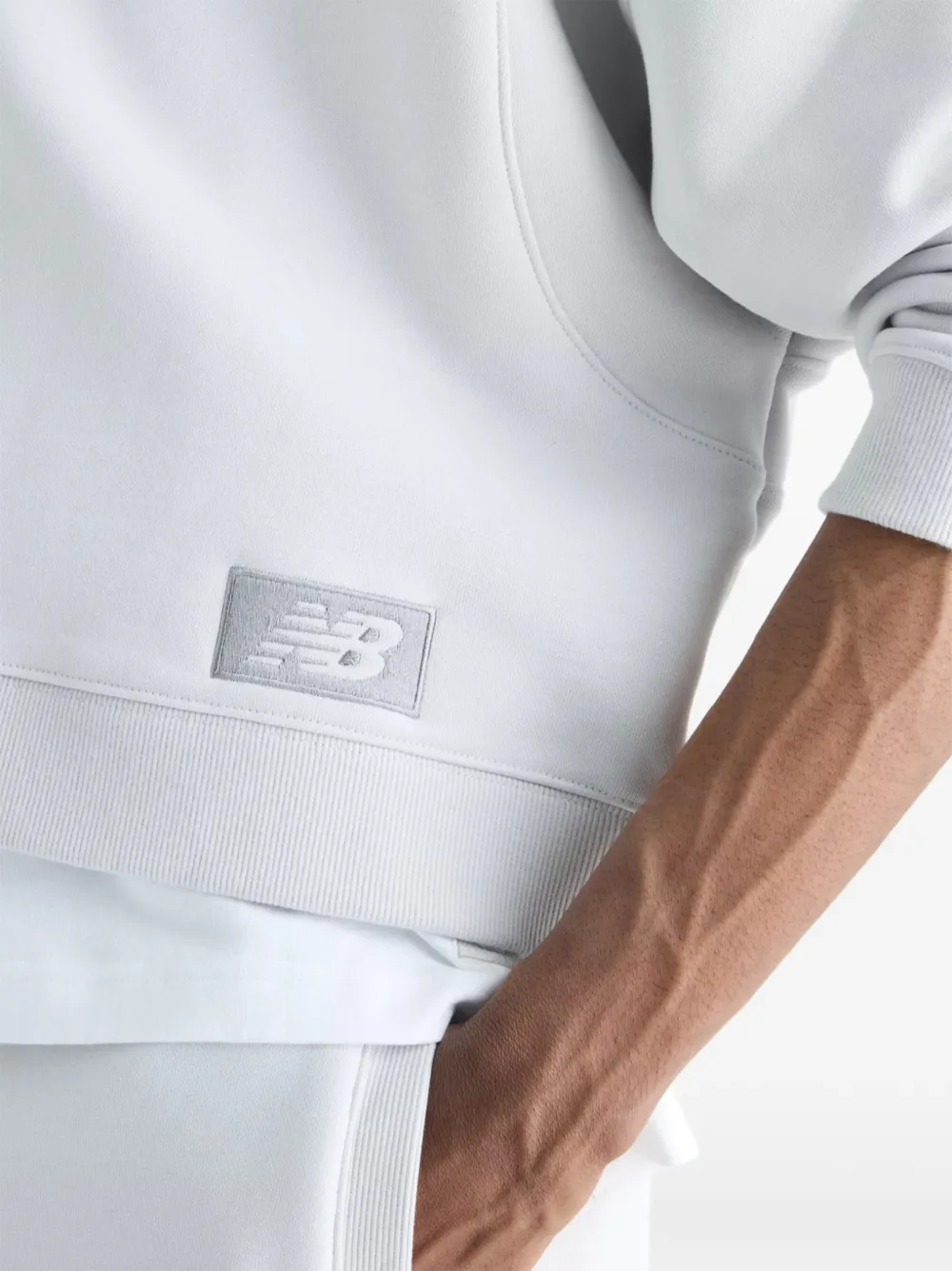 New Balance Athletics Crafted fleece hoodie met rits Grijs