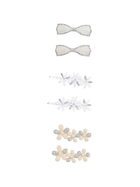 Mimi Tutu set de tres horquillas para el pelo con apliques de cristal y perlas artificiales