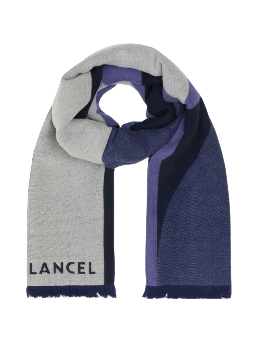 Lancel Sjaal met geometrisch jacquard Blauw