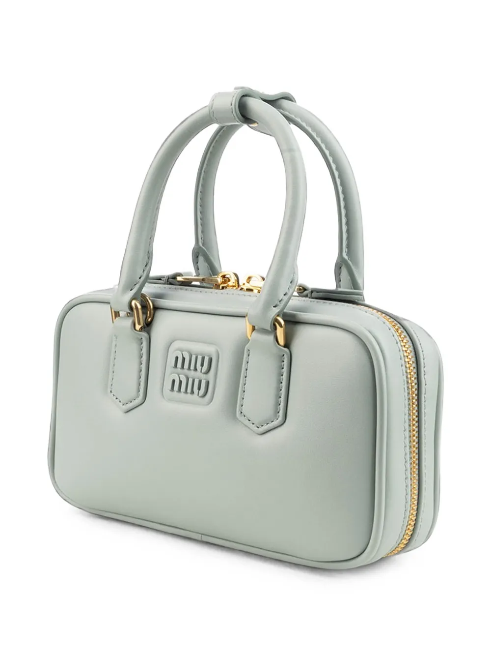 Miu Arcadie leren mini-tas Blauw