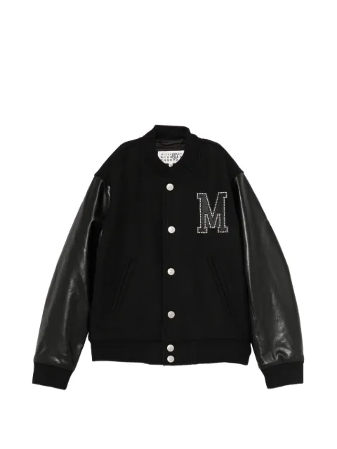 MM6 Maison Margiela Kids logo patched bomber jacket