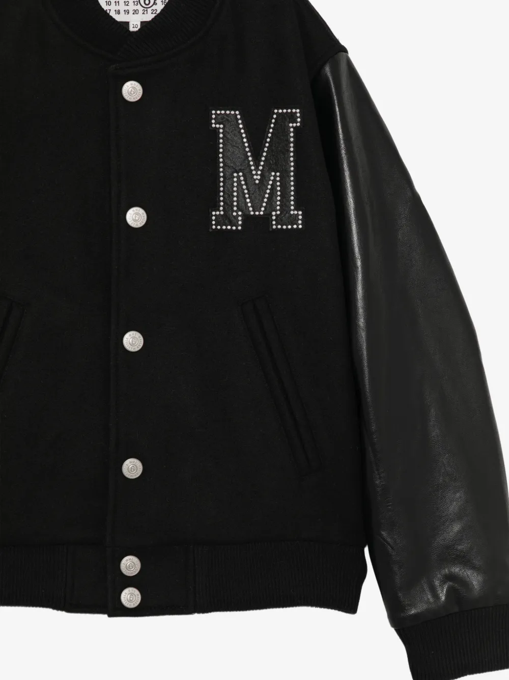 MM6 Maison Margiela Kids 로고 패치드 봄버 자켓