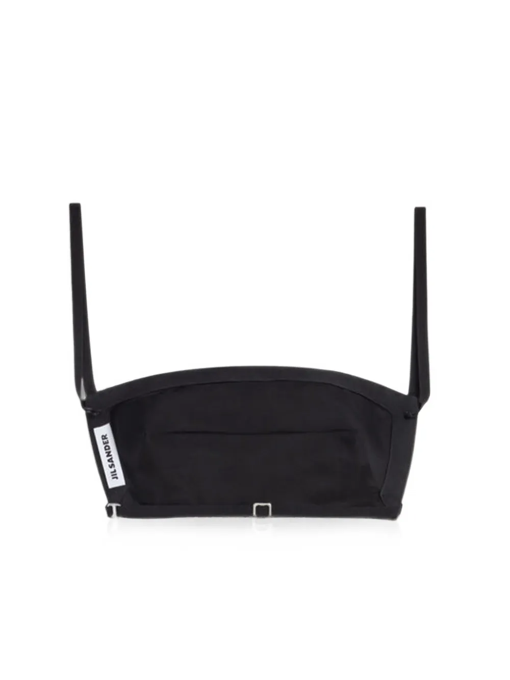 Jil Sander silk faille top Zwart