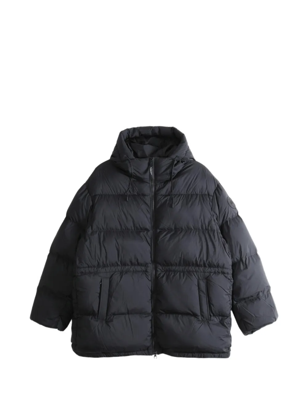 Canada Goose Quilted Drawstring Coat In Black