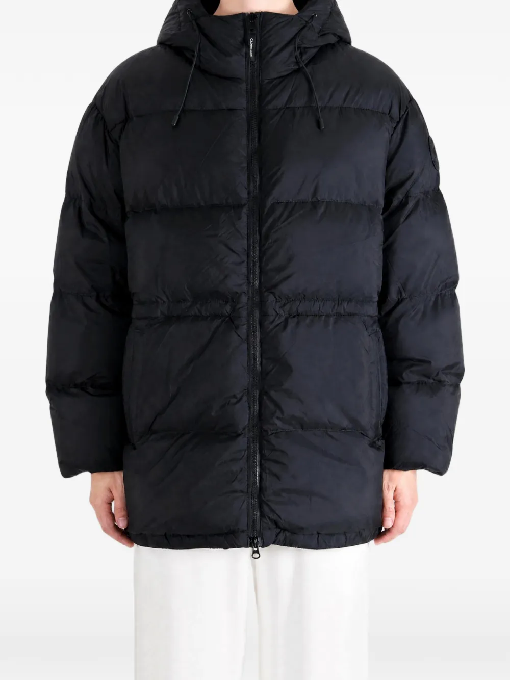 Canada Goose Quilted Drawstring Coat In Black