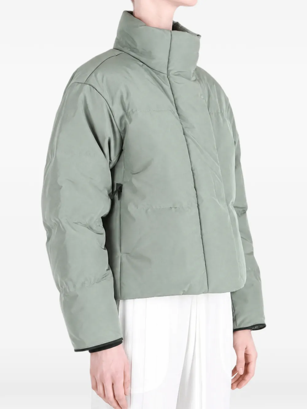 Canada Goose Gewatteerd donsjack met logo-patch Groen