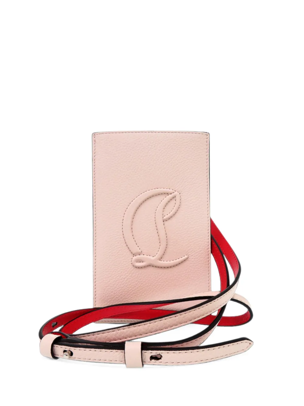 Christian Louboutin Pre-Owned sacoche à bandoulière By My Side en cuir de veau grainé (2010-2026) - Rose