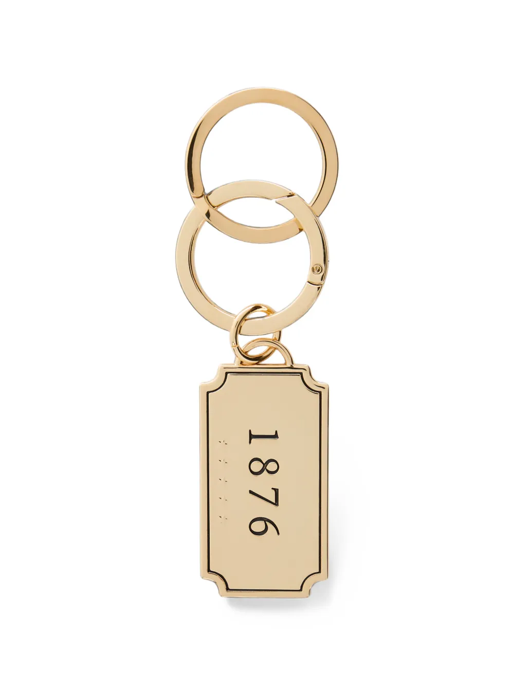 Lancel 1876 sleutelhanger met plakkaat Goud