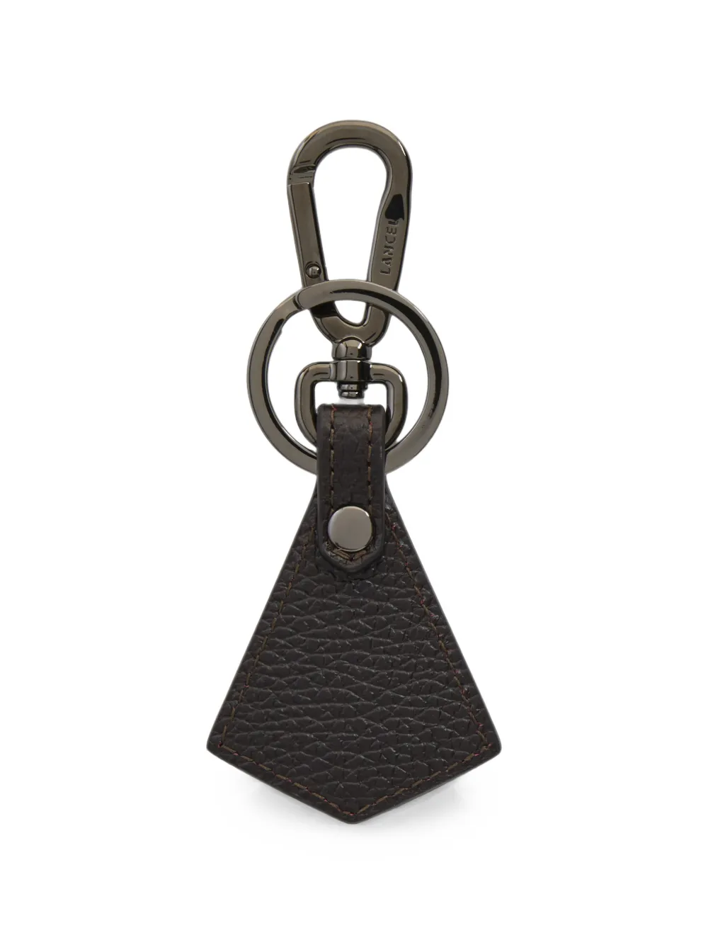 Lancel Pyramid grained-leather keyring Bruin
