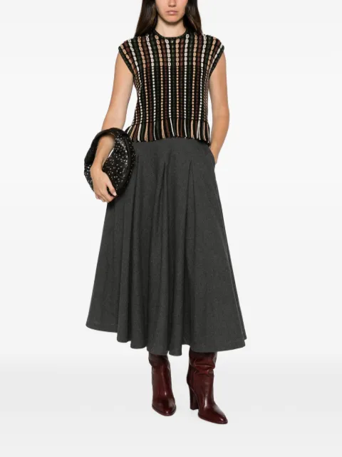 Ulla Johnson crochet-knit peplum top