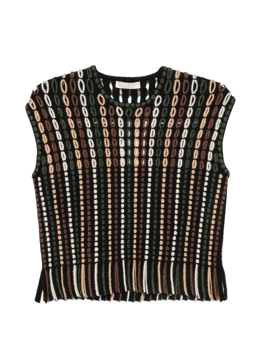 Ulla Johnson crochet-knit peplum top