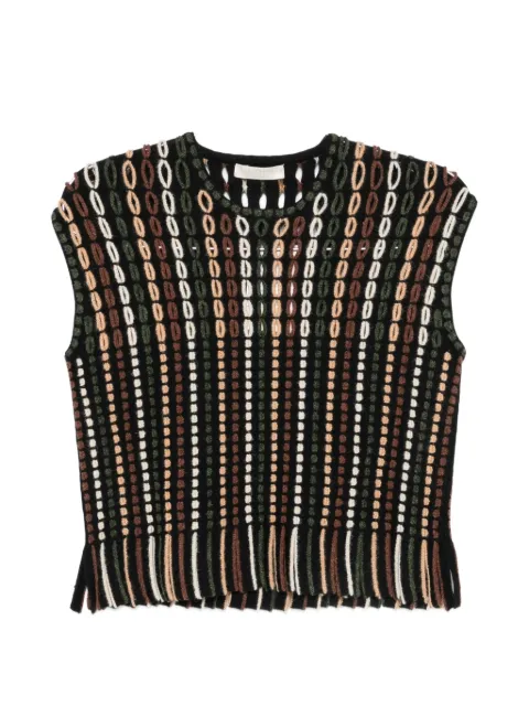 Ulla Johnson crochet-knit peplum top