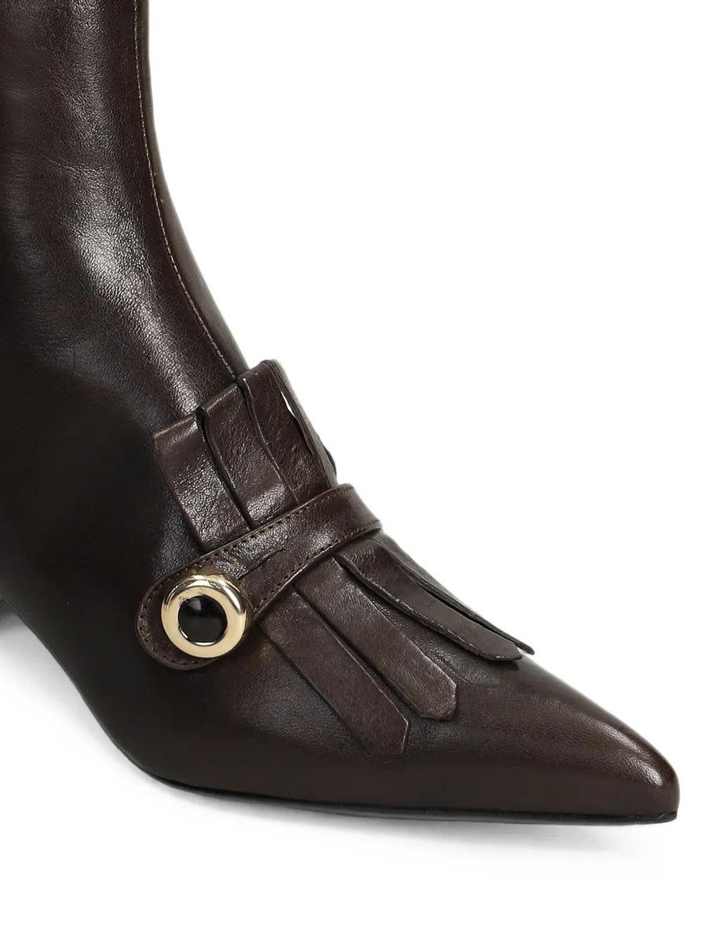 Roberto Festa fringe-detail leather ankle boots Bruin