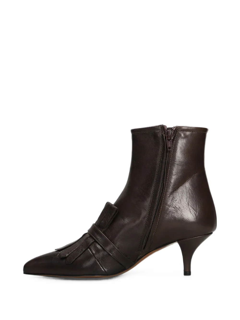 Roberto Festa fringe-detail leather ankle boots Bruin