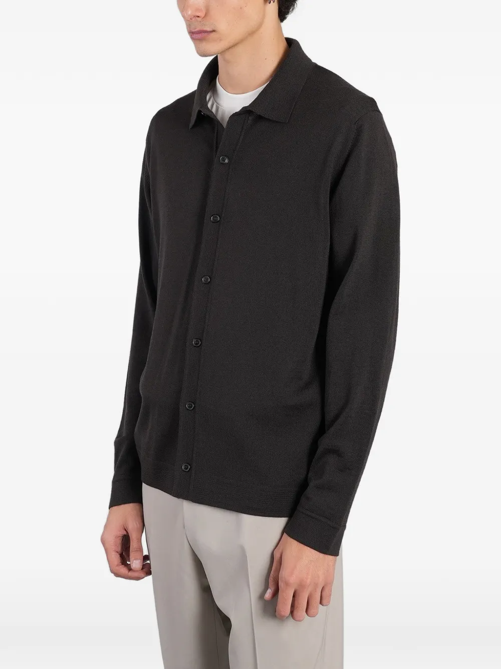 Roberto Collina knitted long-sleeve cardigan Bruin
