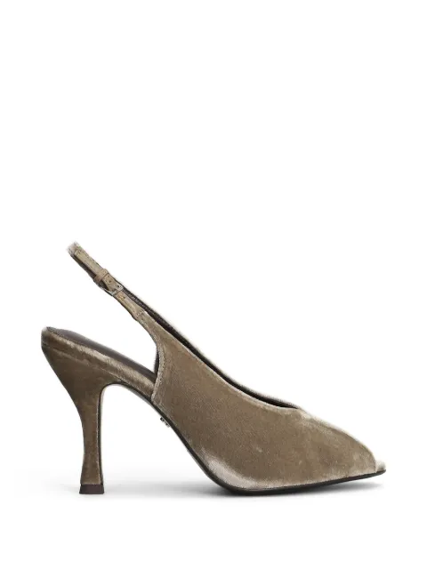 Lola Cruz Garbiette 95 velvet peep-toe pumps