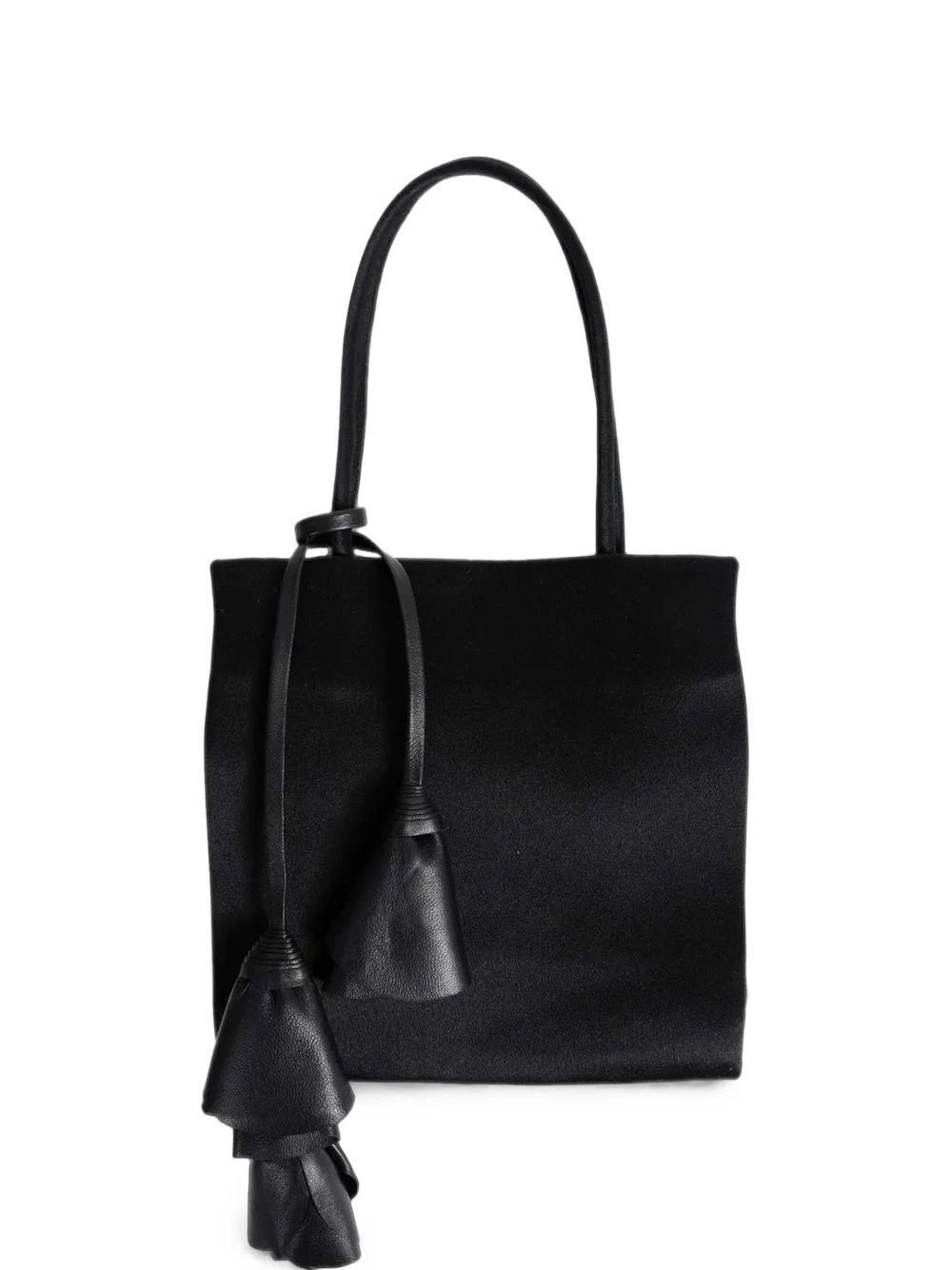 Magda Butrym Julia floral-embellished silk shoulder bag - Nero
