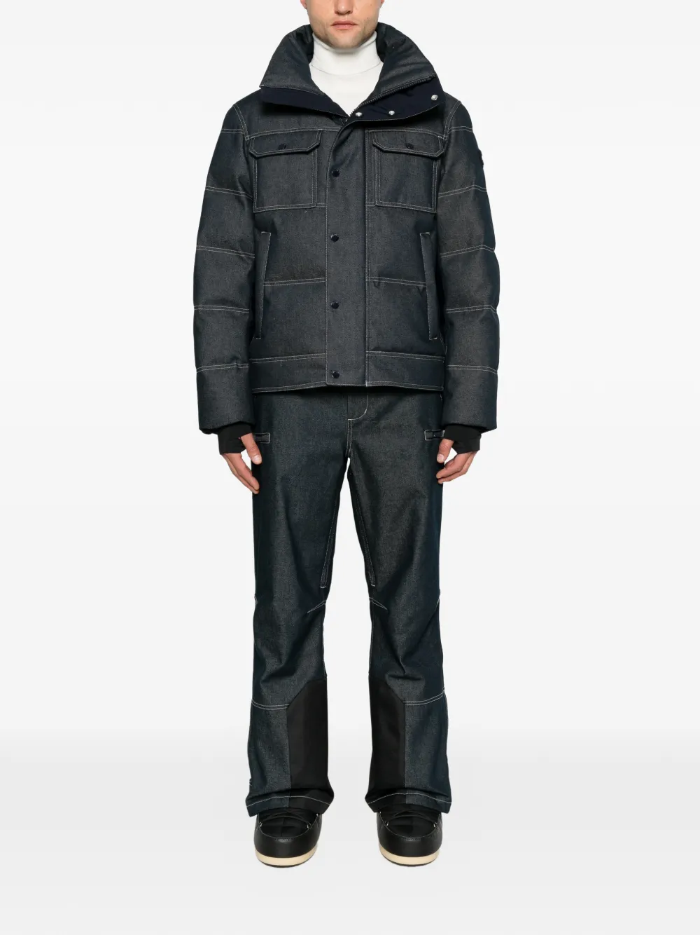 Fusalp Carlo gewatteerd denim jack Blauw