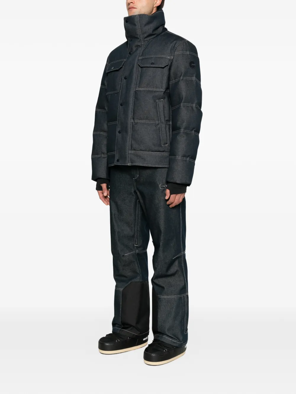 Fusalp Carlo gewatteerd denim jack Blauw