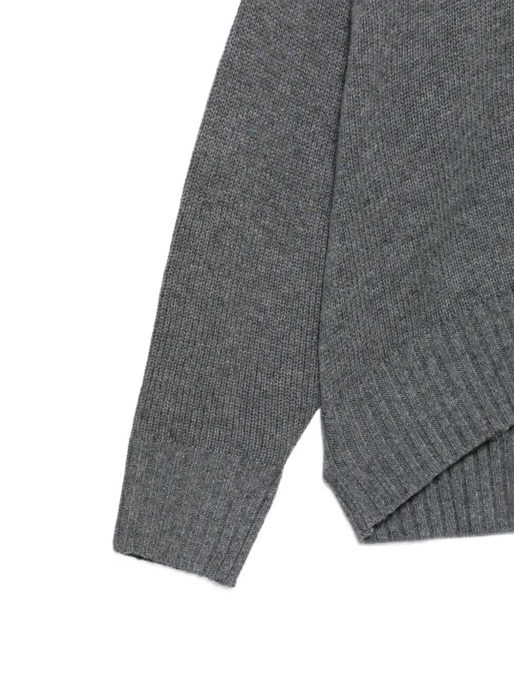 Luisa Cerano high-low turtleneck sweater Grijs