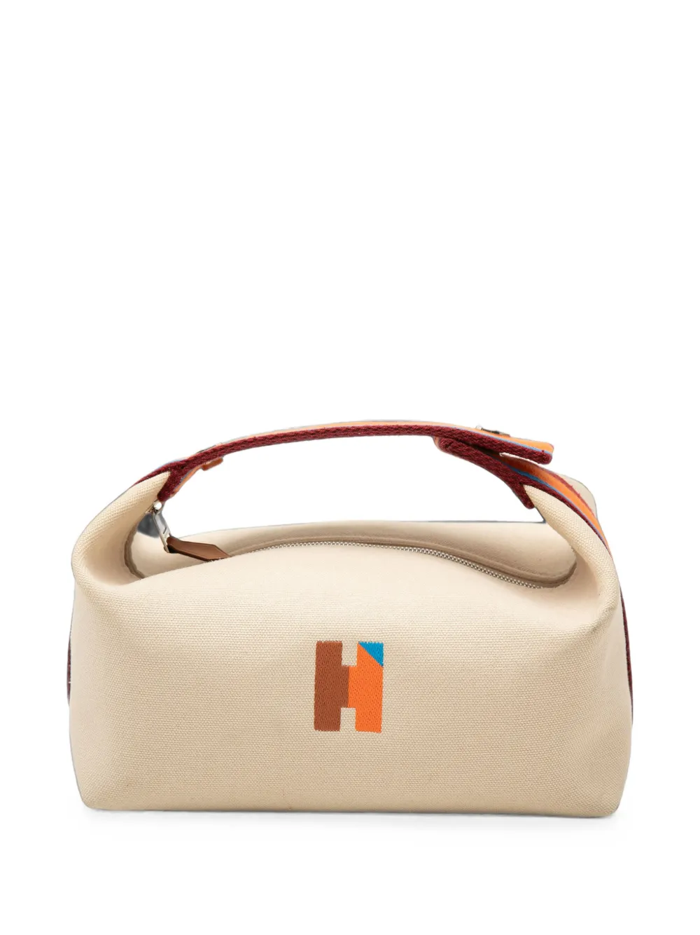Hermès Pre-Owned 2010-2026 Small Toile Bride A Brac H Pavillon Case vanity bag - Marrone
