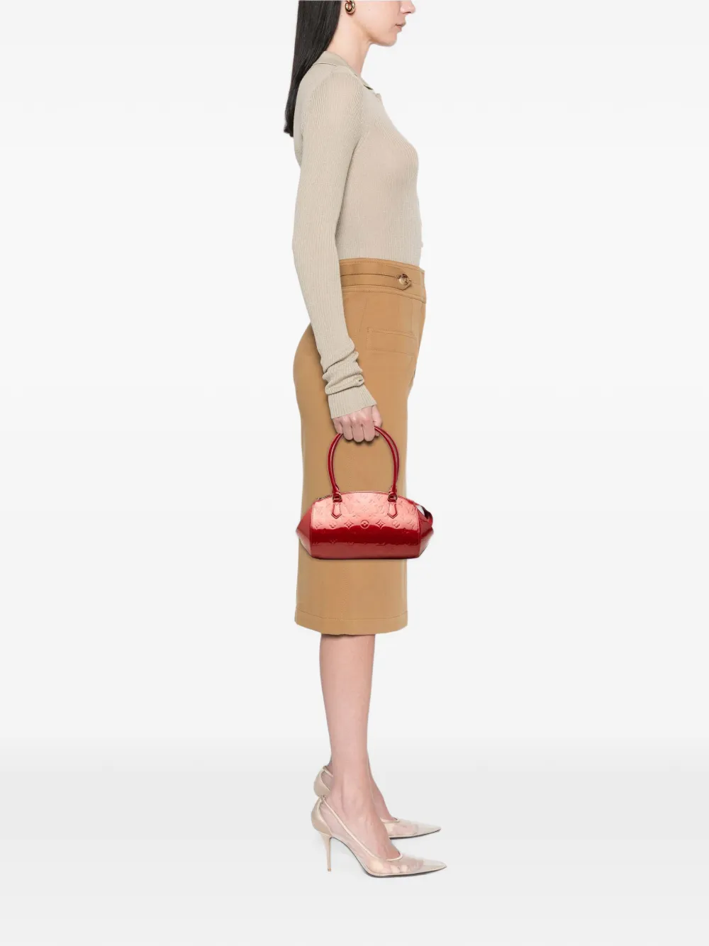 Louis Vuitton Pre-Owned 2011 Monogram Vernis Sherwood PM shoulder bag - Rosso
