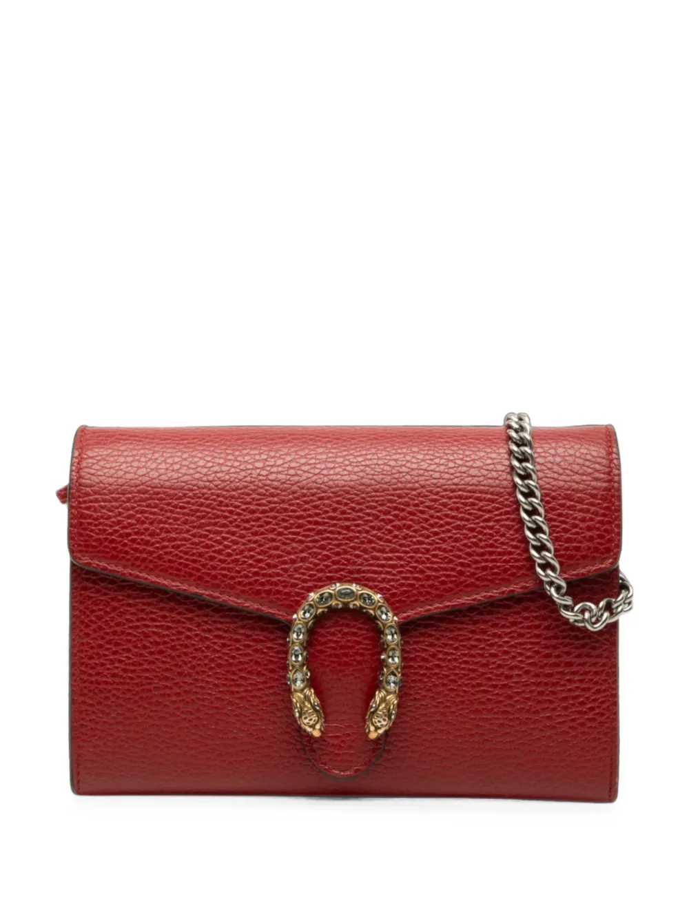 Gucci Pre-Owned 2016-2026 Calfskin Dionysus Wallet on Chain crossbody bag - Rosso