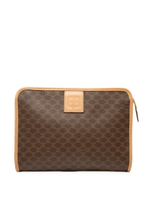 Celine Pre-Owned 2015 Macadam Coated Canvas clutch bag