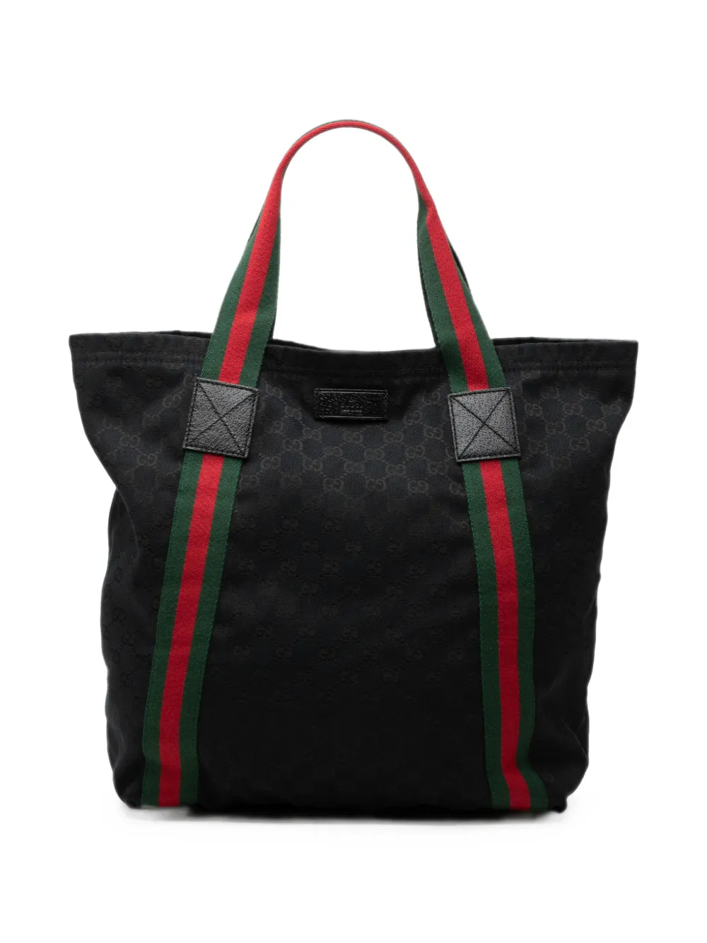 Gucci Pre-Owned Borsa tote in tela GG con decorazione Web 2000-2015 - Nero