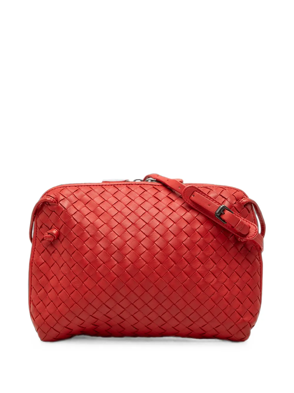 Bottega Veneta Pre-Owned 2012-2026 Nappa Intrecciato Nodini Umhängetasche - Rot