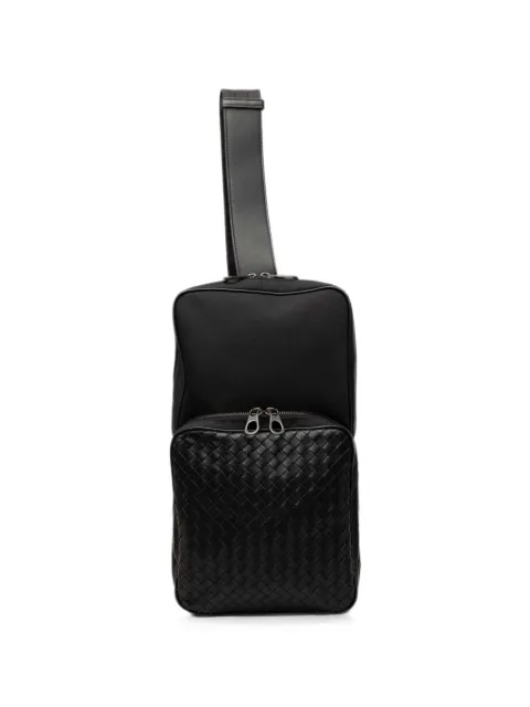 Bottega Veneta Pre-Owned 2012-2026 Canvas and Nappa Intrecciato Sling Bag crossbody bag