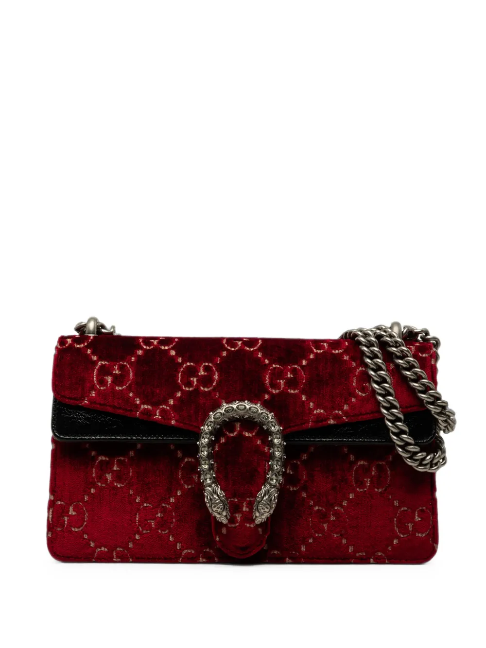 Gucci Pre-Owned 2016-2026 Medium GG Velvet Dionysus crossbody bag - Rosso