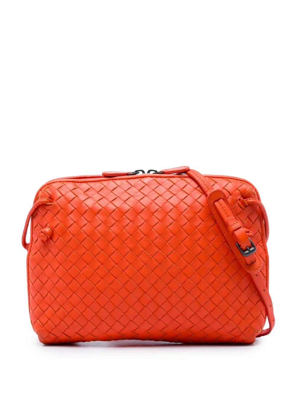 Bottega Veneta Pre-Owned 2012-2026 Nappa Intrecciato Nodini crossbody bag - Arancione