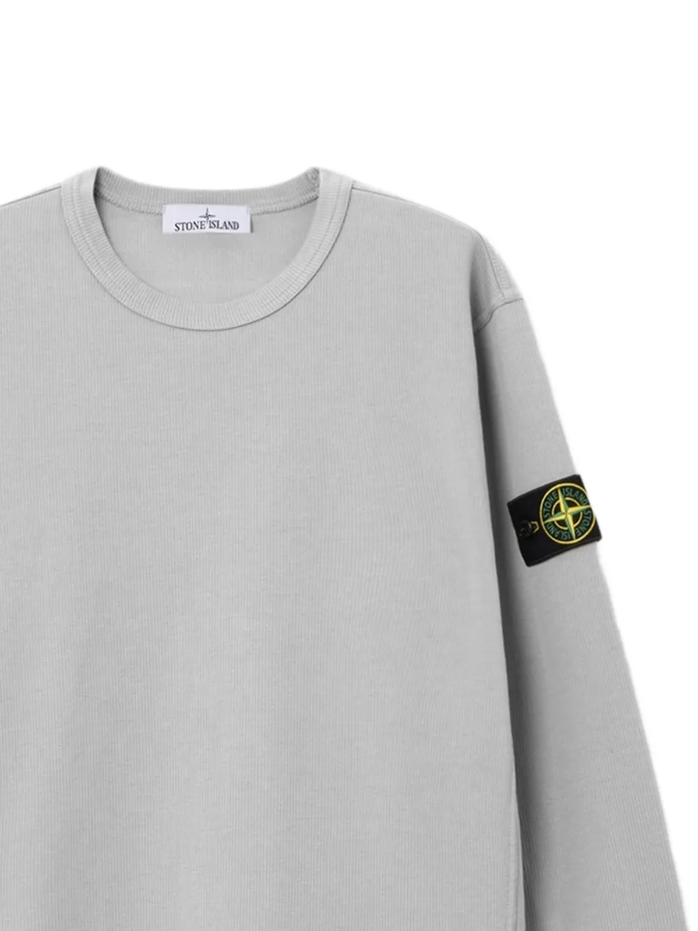 Stone Island 6100017 interlock van biologisch katoen Grijs