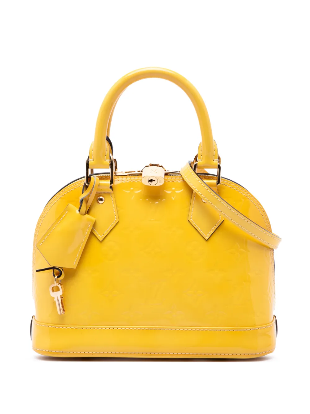 Louis Vuitton Pre-Owned 2014 Monogram Vernis Alma BB satchel - Gelb