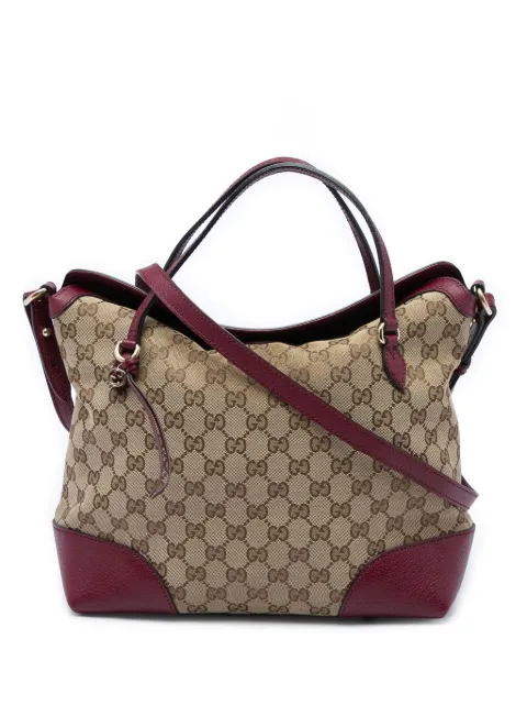 Gucci Pre-Owned 2016-2026 Medium GG Canvas Bree Fold Over Tote satchel