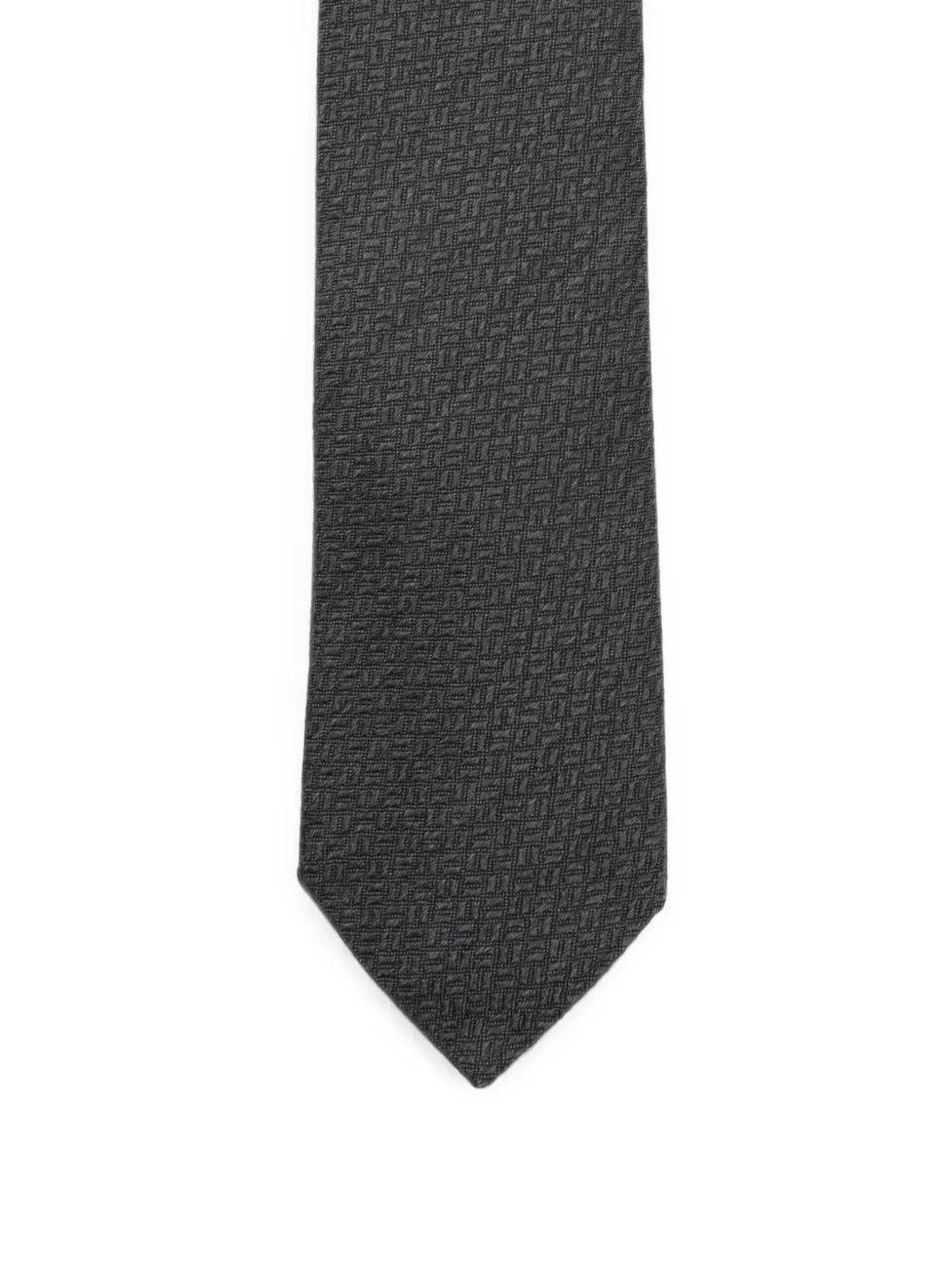Canali Stropdas met mandweefsel Grijs