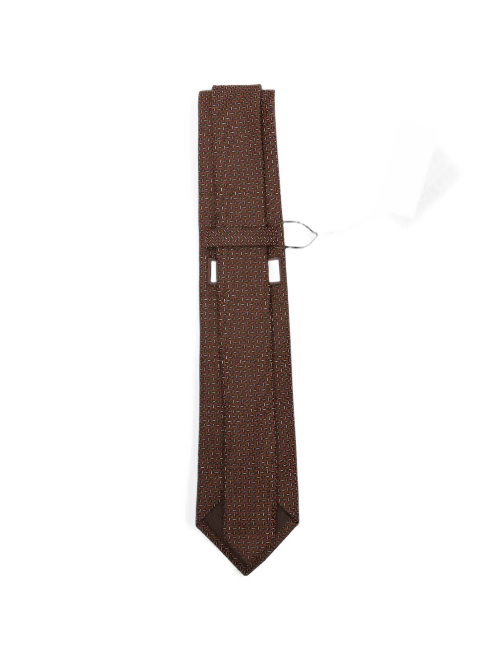 Canali geometric-pattern tie Bruin