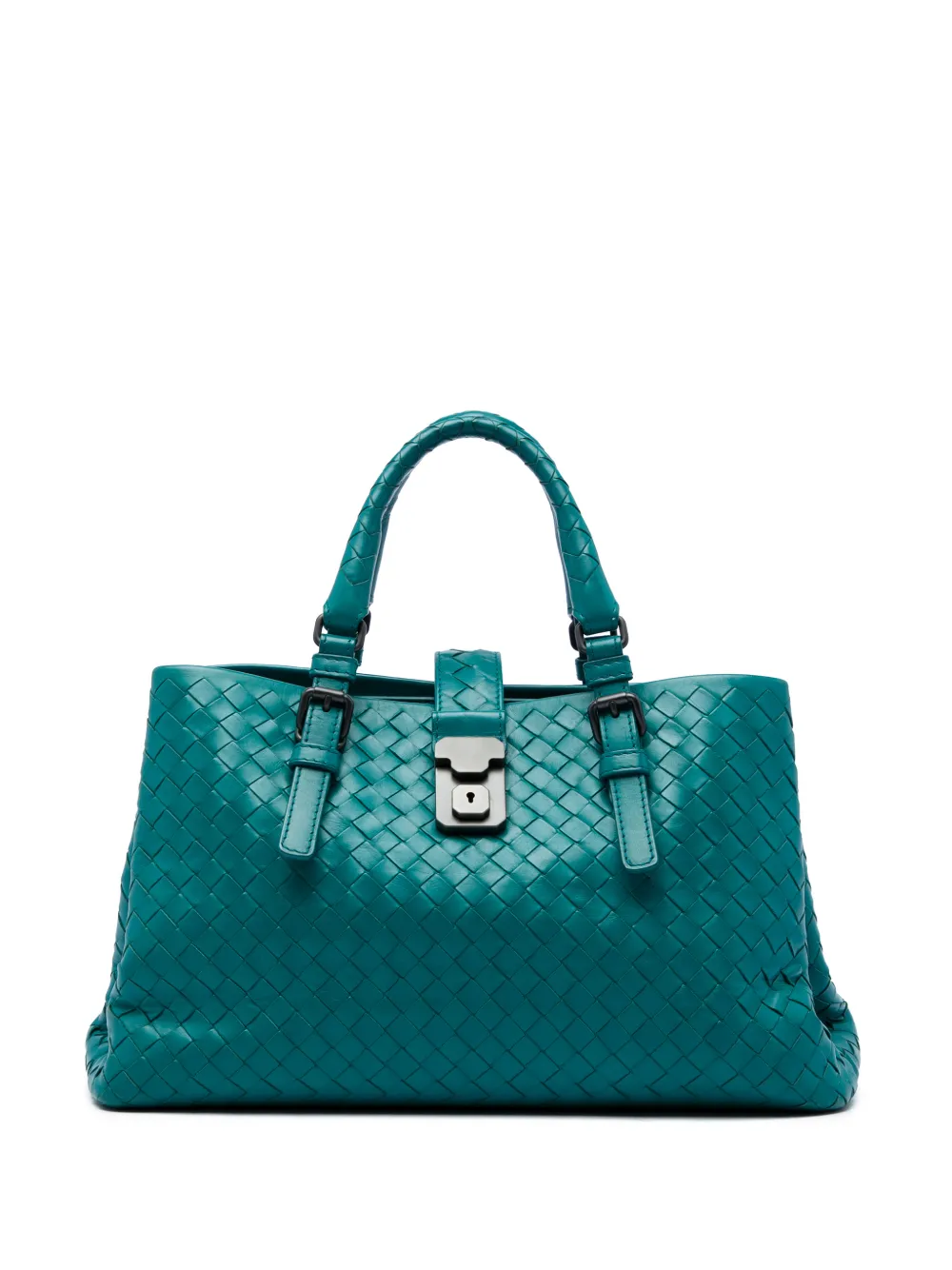 Bottega Veneta Pre-Owned 2012-2016 Small Nappa Intrecciato Roma satchel - Blu