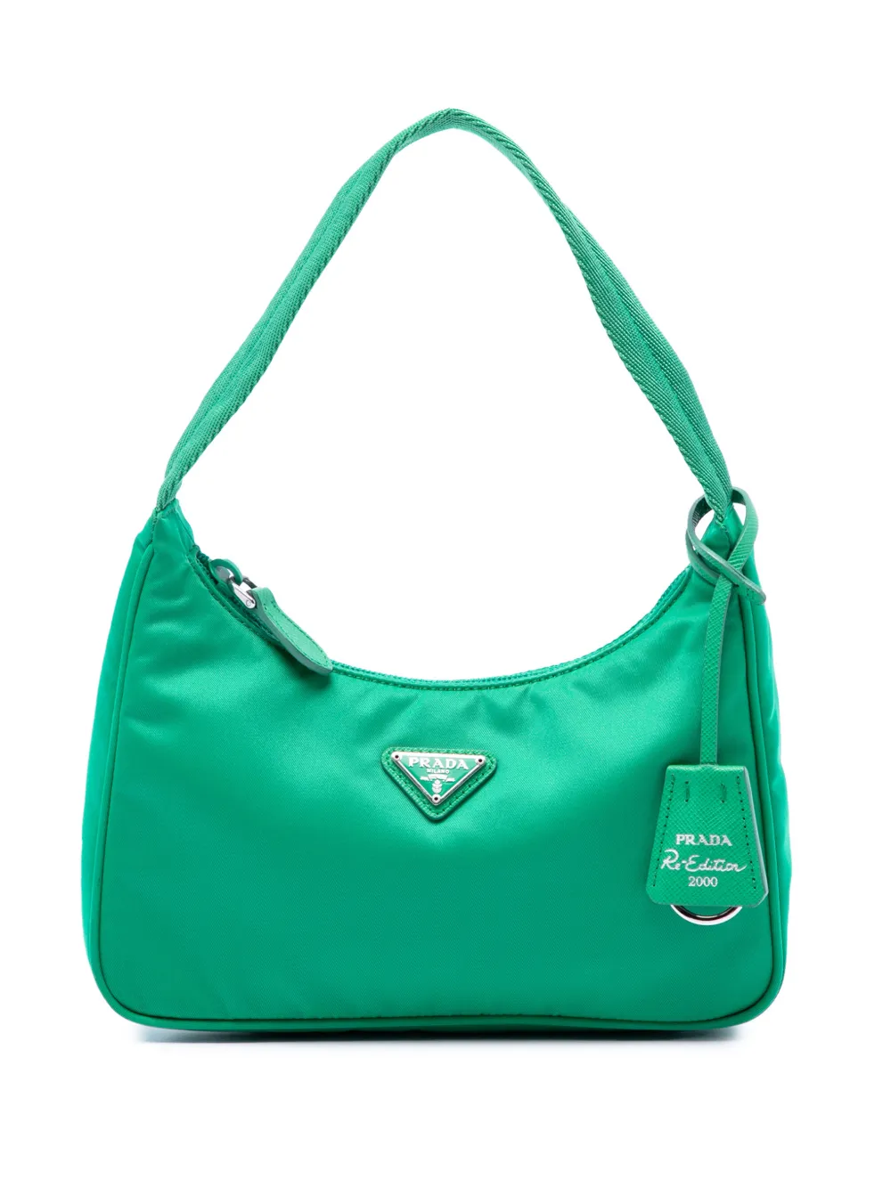Prada Pre-Owned Borsa a spalla Re Edition 2000 mini in tessuto 2019-2026 - Verde